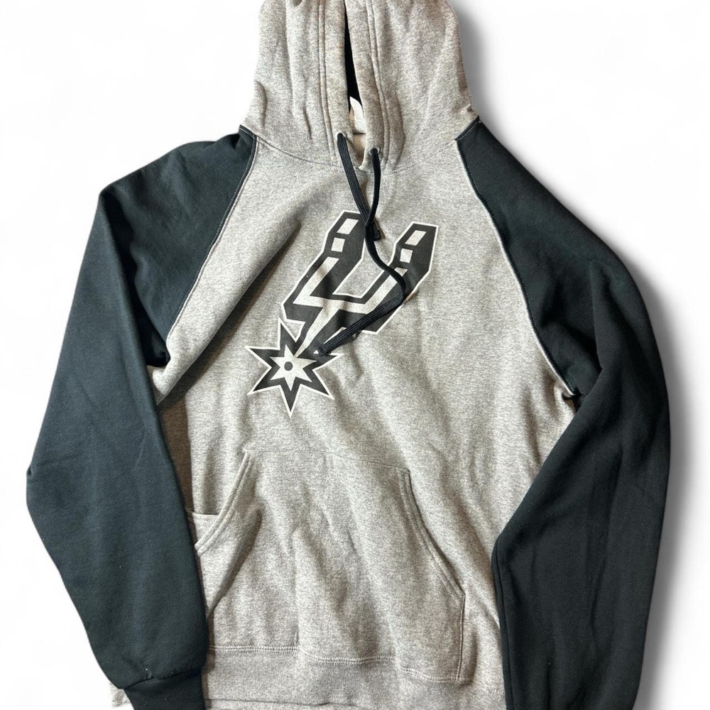 San Antonio Spurs Men's Hoodie hand warmer pocket. Jerzees soft comfort fleece